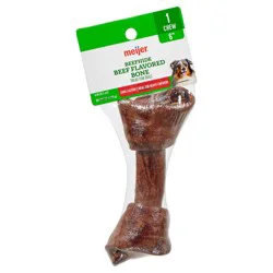 Meijer Beef Basted Rawhide Bone Dog Chew, 6"