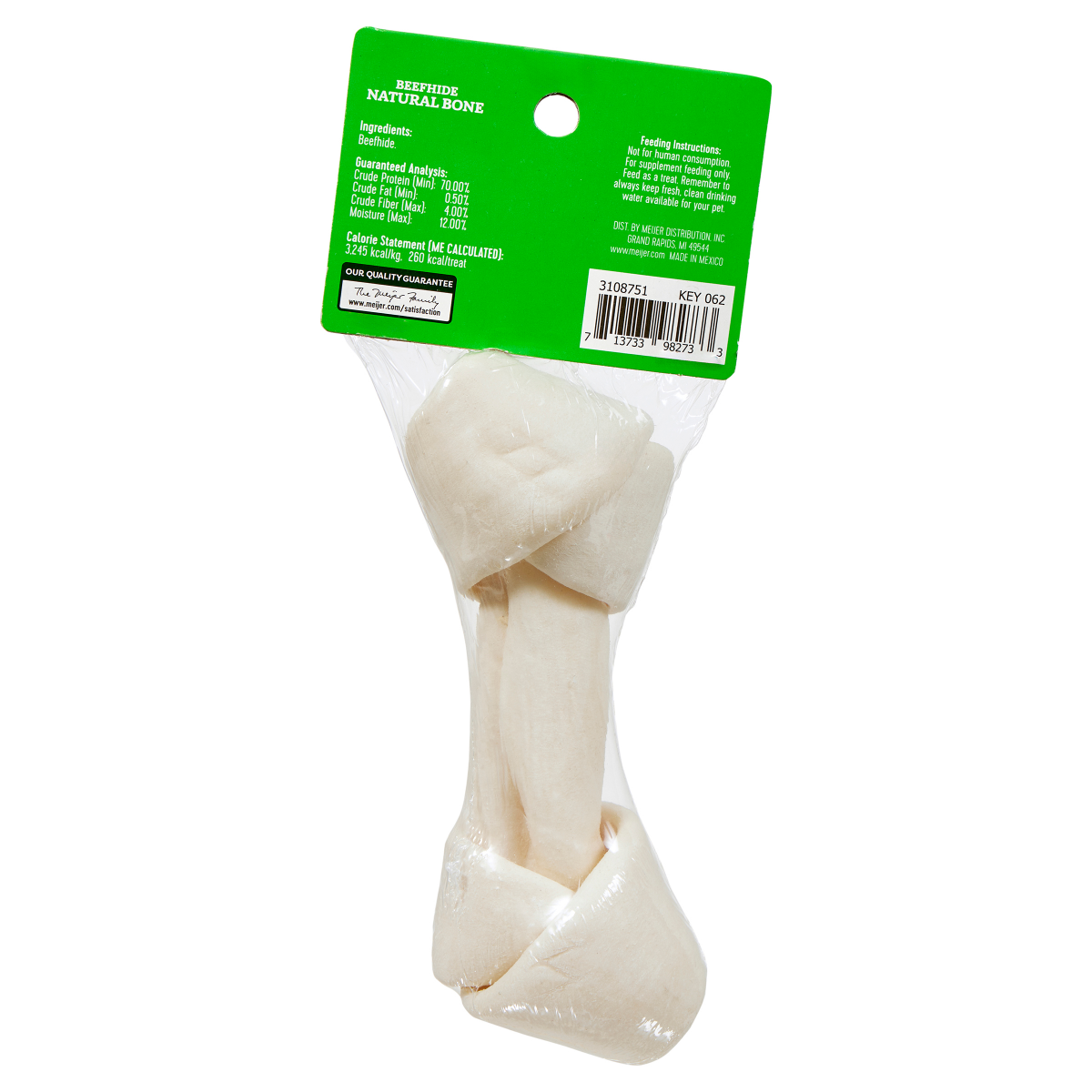 slide 2 of 3, Meijer Main Choice 6" Beefhide Bone, 1 ct, 1 ct