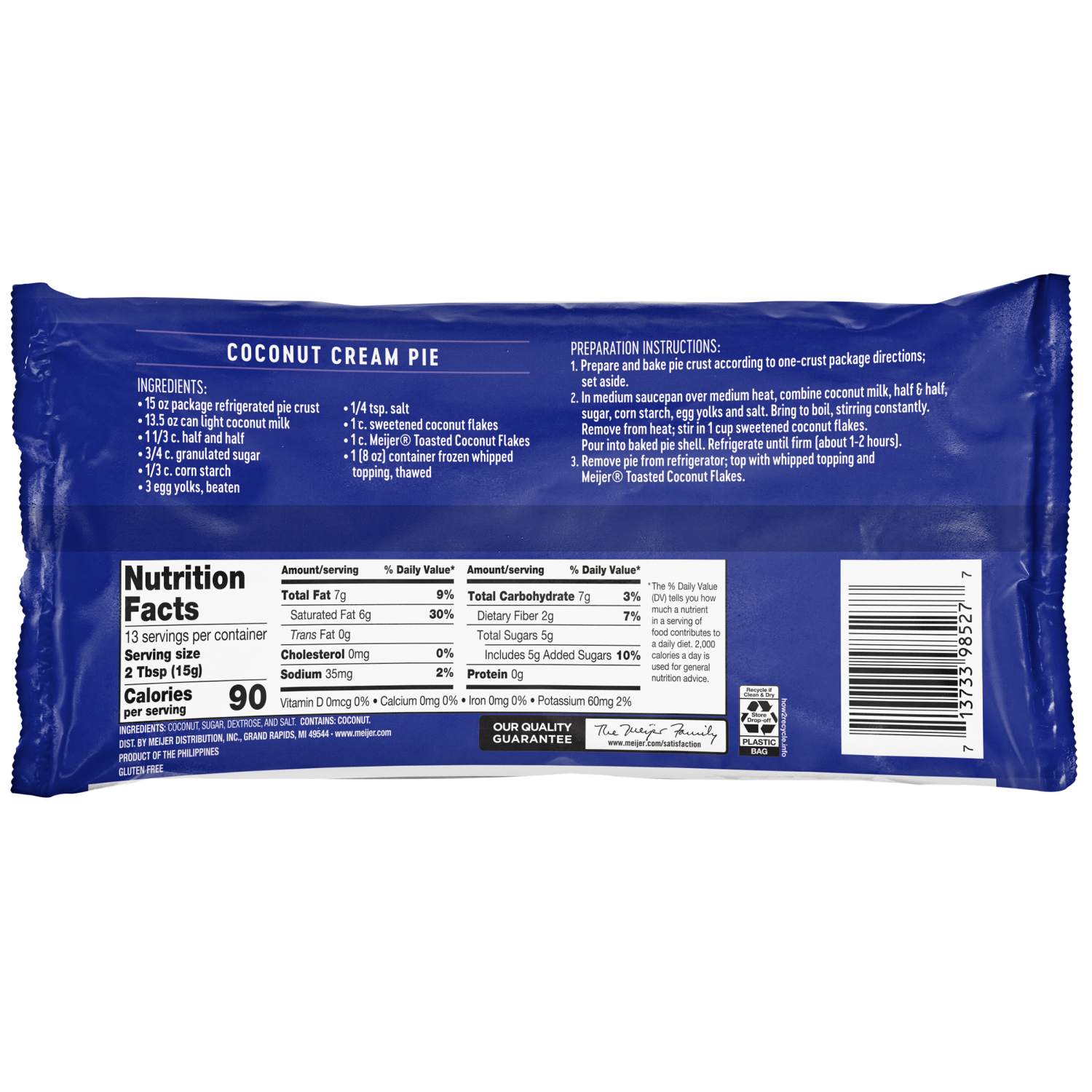 slide 2 of 2, Meijer Toasted Coconut Flakes, 7 oz, 7 oz