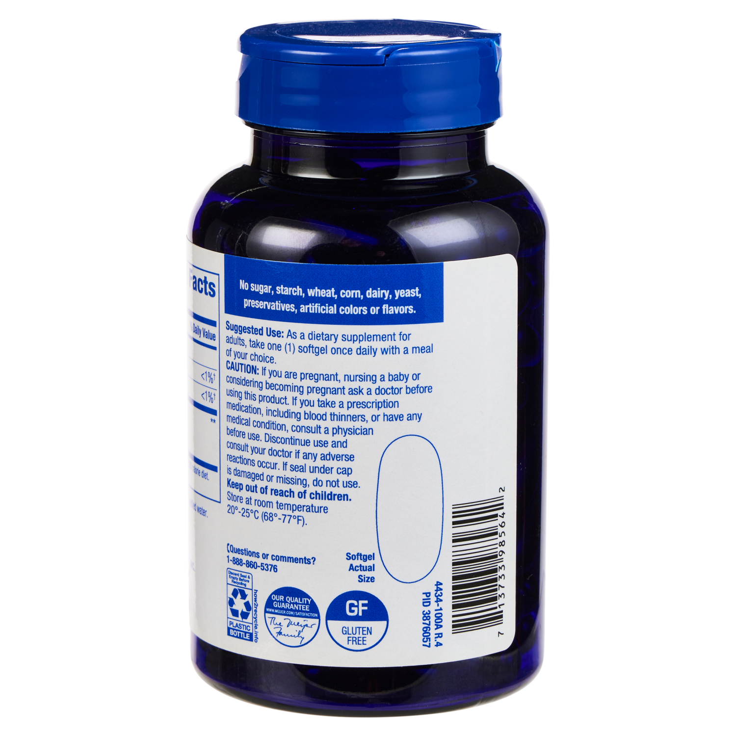 slide 2 of 3, MEIJER WELLNESS Meijer Natural Soy Lecithin Softgel, 100 ct; 1200 mg