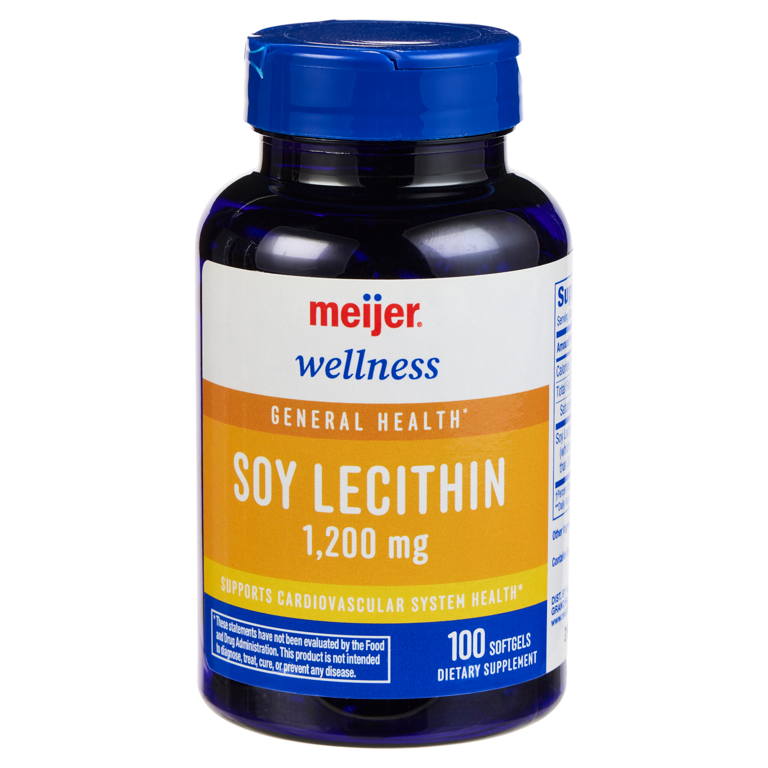 slide 1 of 3, MEIJER WELLNESS Meijer Natural Soy Lecithin Softgel, 100 ct; 1200 mg