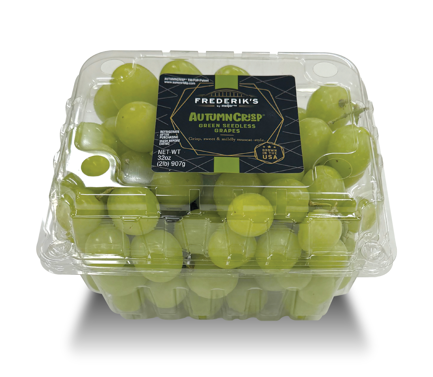 slide 6 of 6, FREDERIKS BY MEIJER Frederik's by Meijer Autumncrisp Green Seedless Grapes, 2 lb pkg, 2 lb