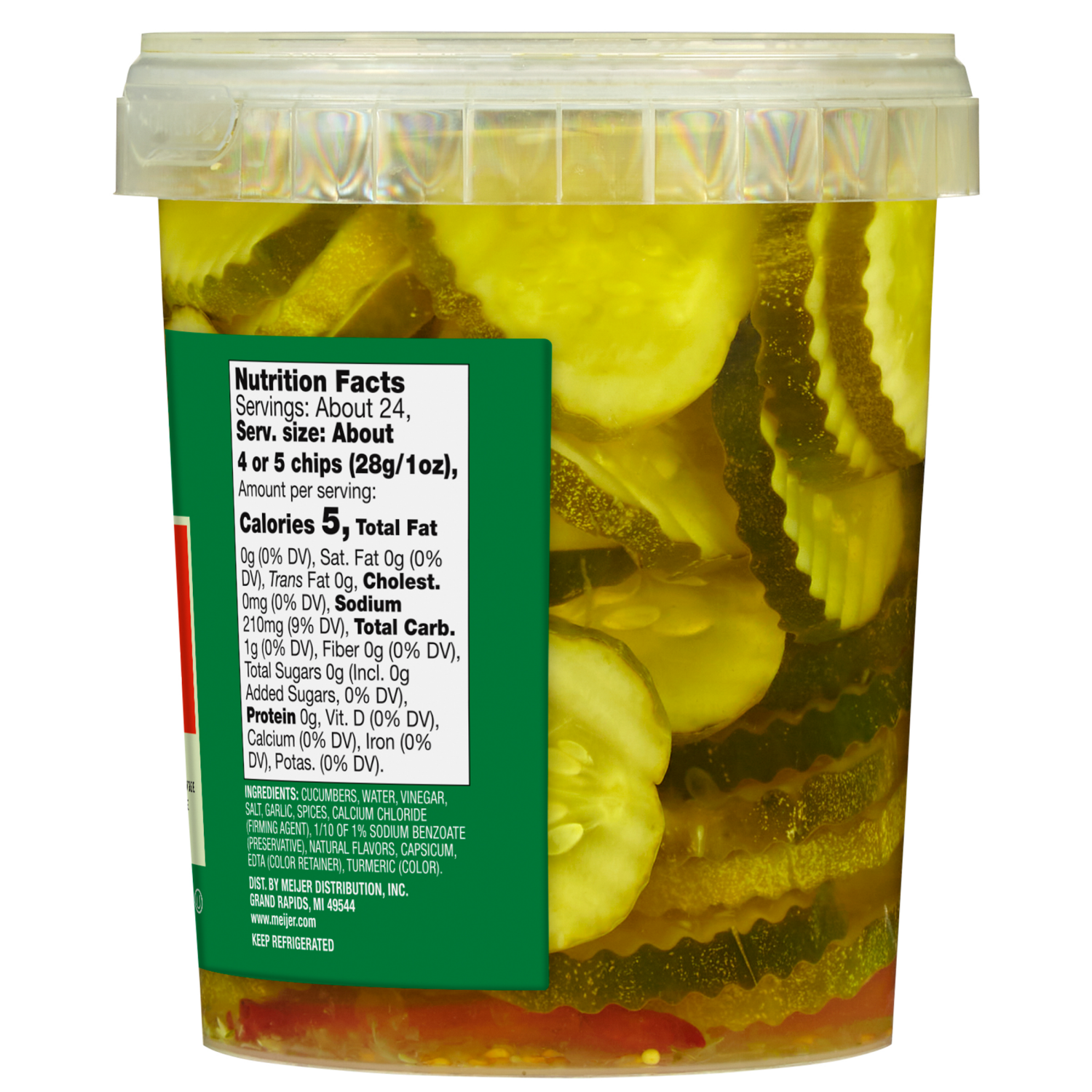 slide 2 of 4, Fresh from Meijer Kosher Hot Pickle Chips, 32 oz, 32 oz