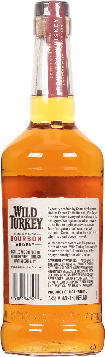 slide 8 of 9, Wild Turkey Kentucky Straight Bourbon Whiskey 750 ml, 750 ml