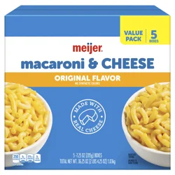 Meijer Original Macaroni and Cheese Boxes, 5 Pack