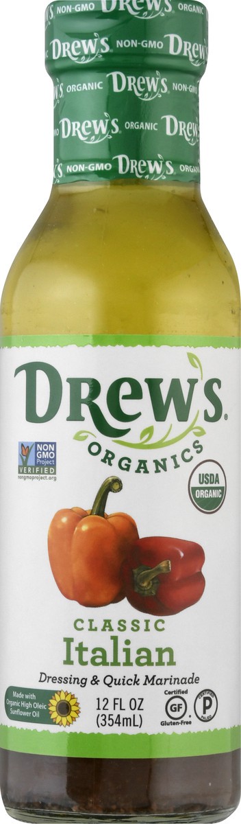 slide 13 of 13, Drew's Organics Classic Italian Dressing & Quick Marinade 12 oz, 12 oz