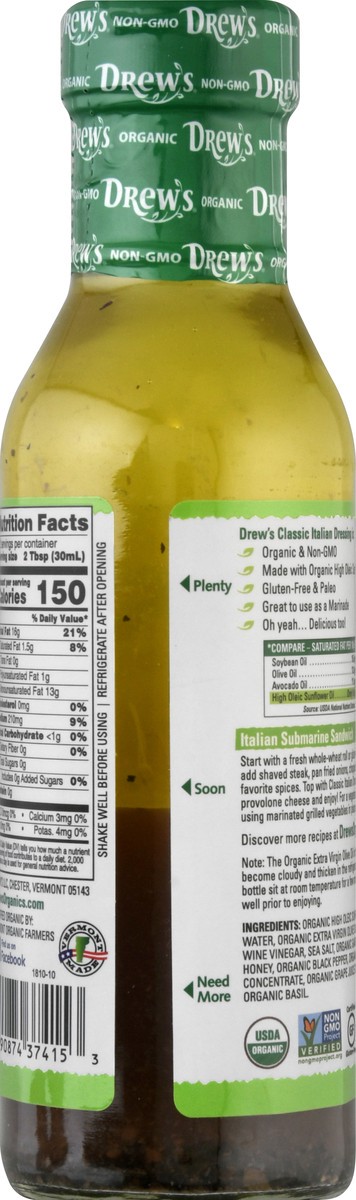 slide 5 of 13, Drew's Organics Classic Italian Dressing & Quick Marinade 12 oz, 12 oz