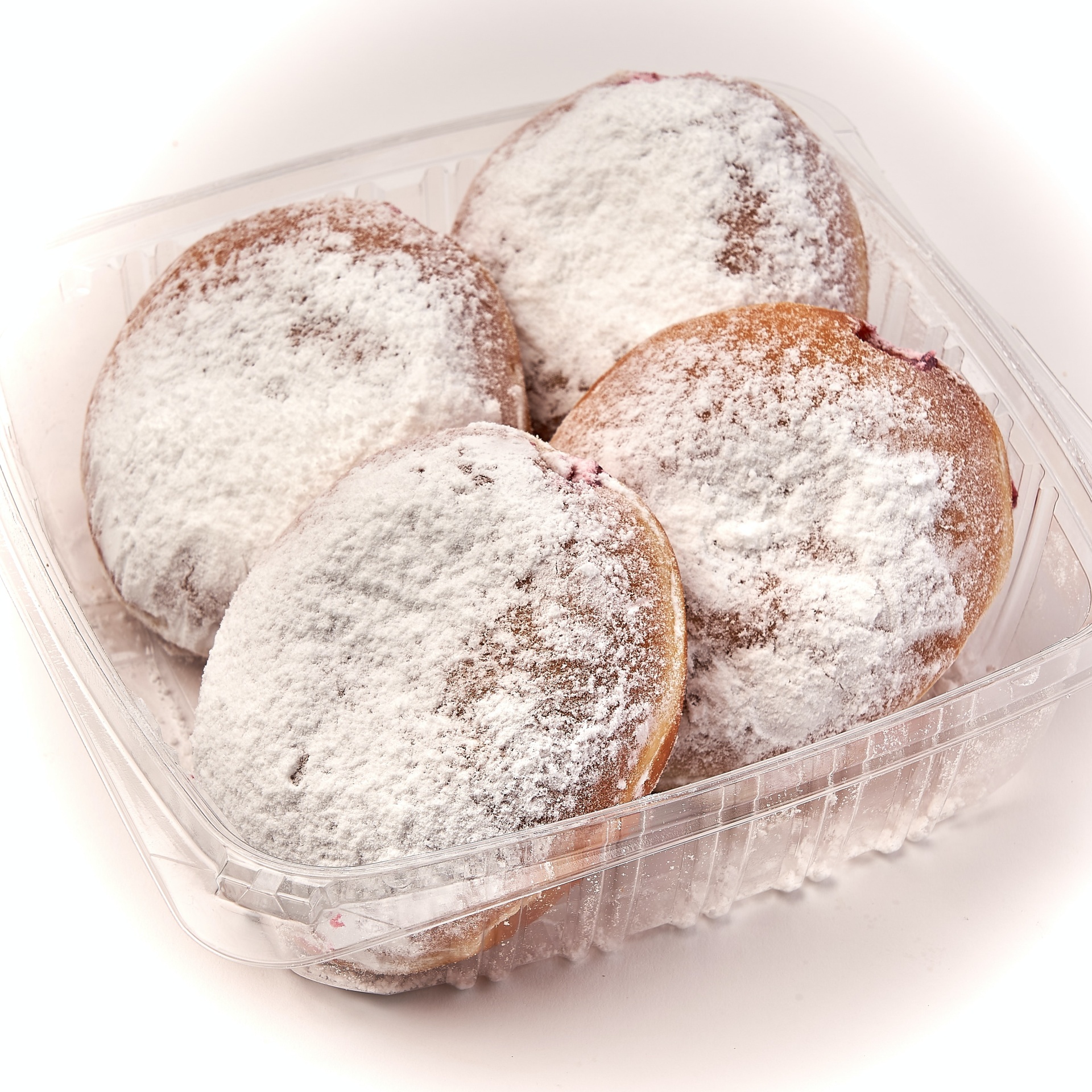 slide 1 of 1, Bakery Raspberry Filled Powdered Donuts, 0.69 ct