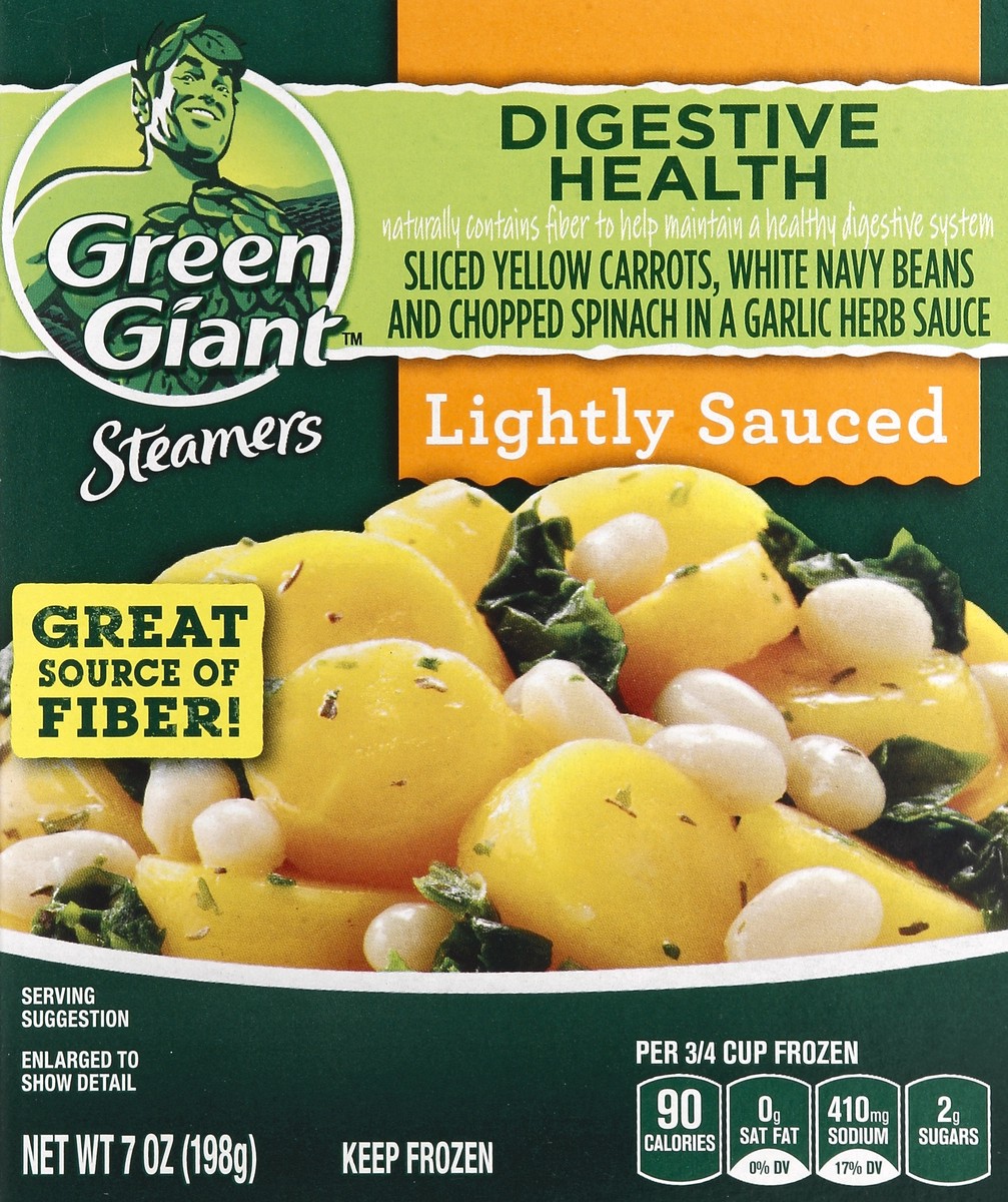 slide 5 of 6, Green Giant Lightly Sauced Yellow Carrots, White Navy Beans, and Chopped Spinach, 7 oz