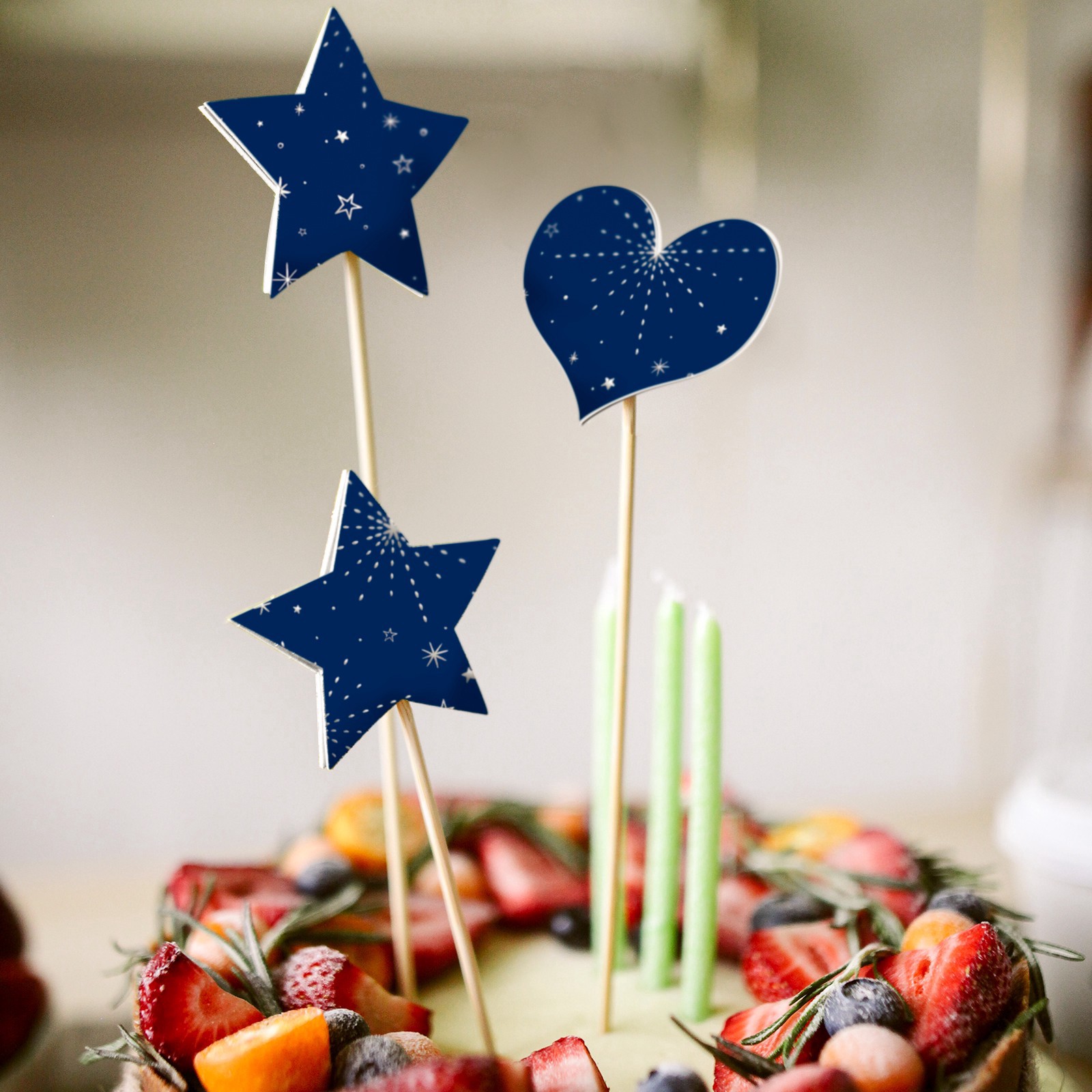 slide 3 of 3, Navy & Silver Star Cardstock Paper By Recollections, 12" X 12", 12 in x 12 in