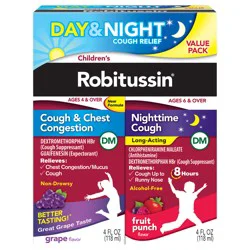 Children''s Robitussin DM Day and Night Cough Relief Value Pack