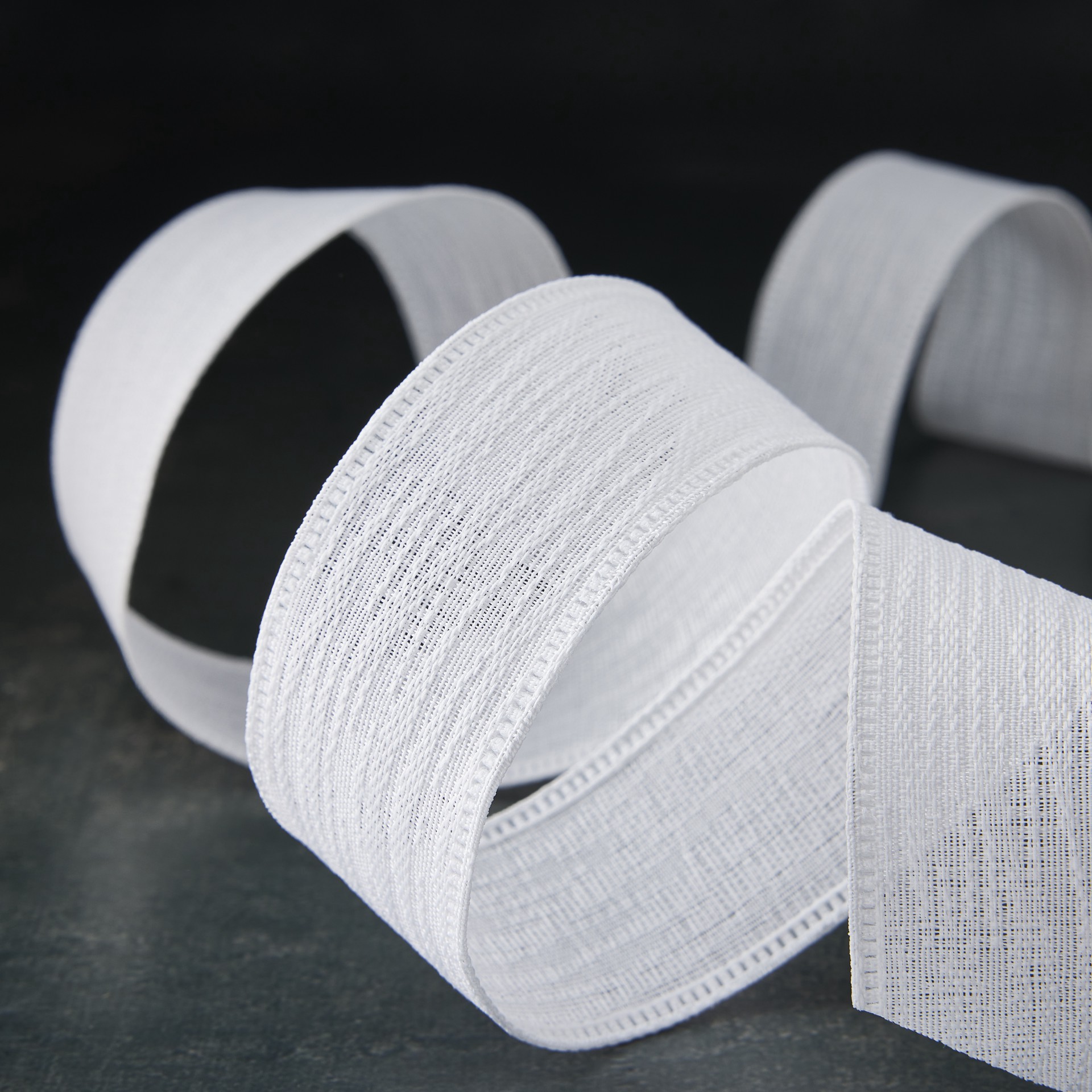 slide 3 of 4, 1.5" X 3yd. White Wired Ribbon By Celebrate It Classic, 1.5 in x 3 yd