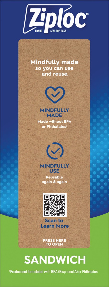 slide 2 of 12, Ziploc Sandwich Bags with EasyGuide™ 105 Count, 105 ct