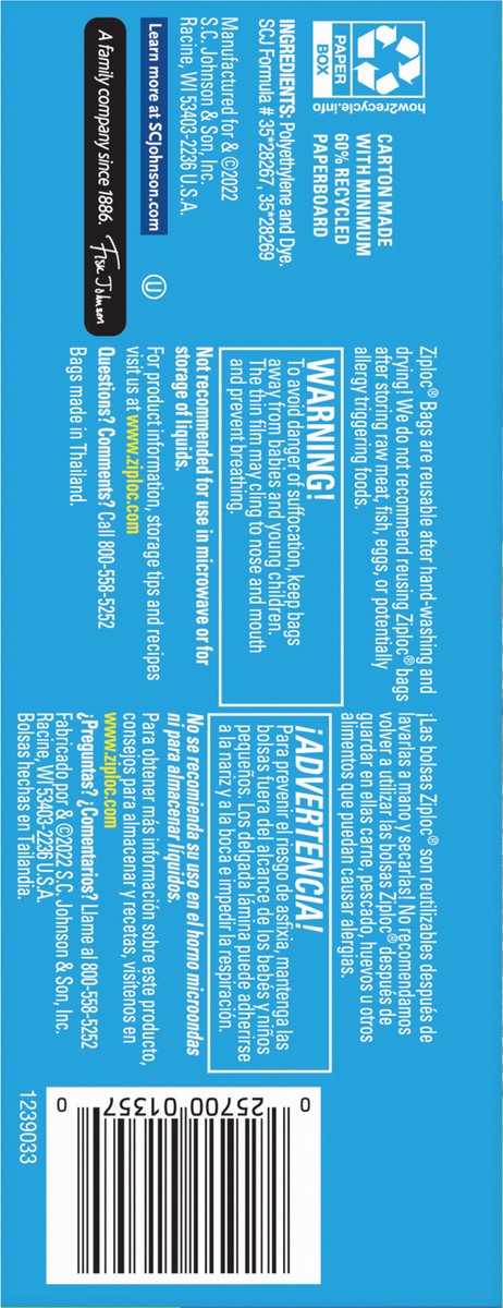 slide 3 of 12, Ziploc Sandwich Bags with EasyGuide™ 105 Count, 105 ct