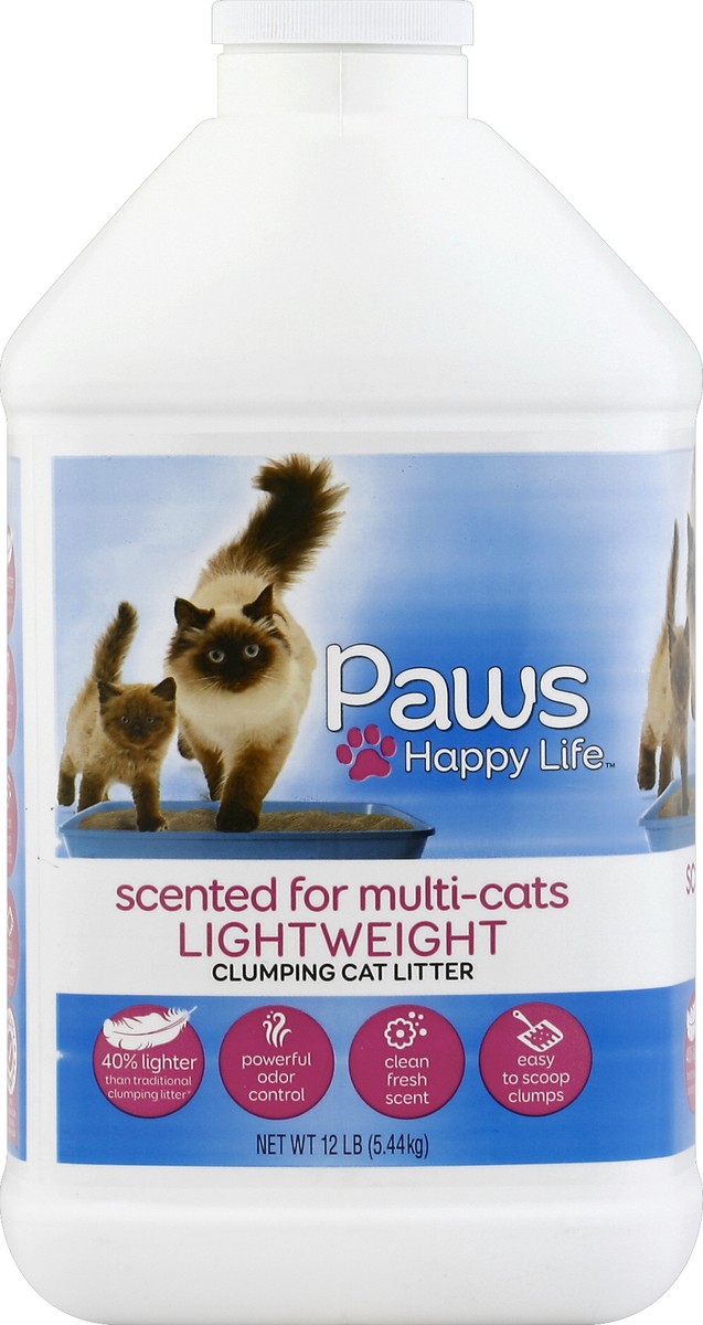 slide 2 of 6, Paws Happy Life Cat Scented Litter Lightweight Scoopable, 12 lb