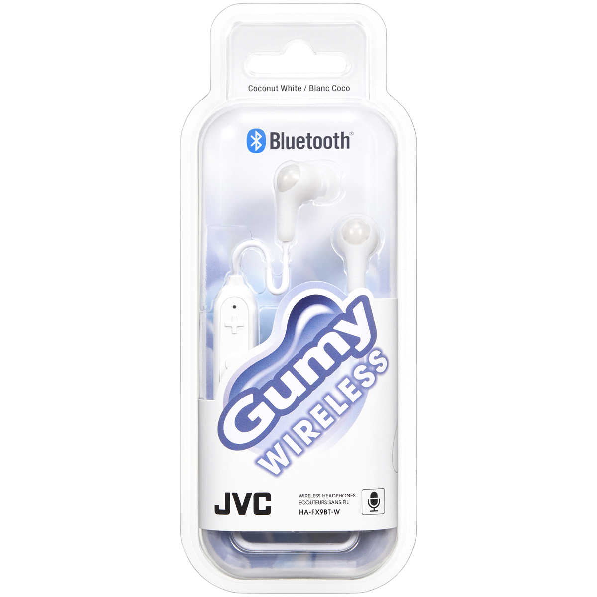 slide 2 of 2, JVC Gumy Wireless Headphones White, 1 ct