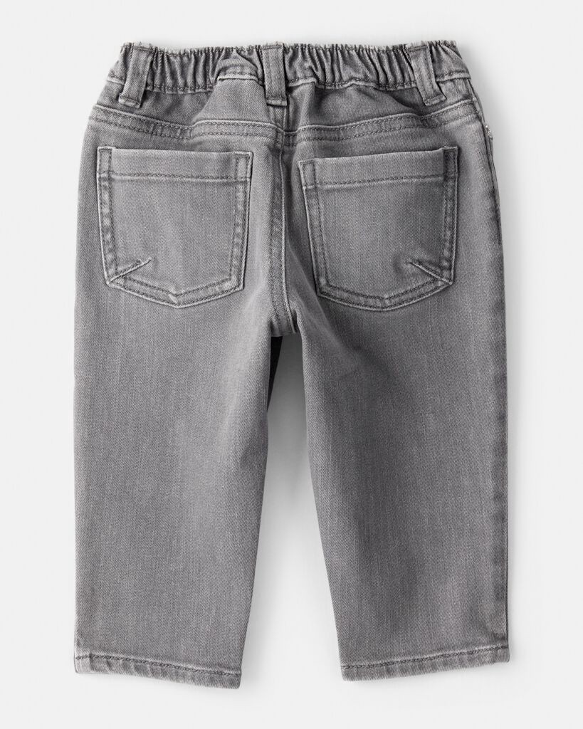 slide 2 of 3, Oshkosh Baby Boy Tapered Washed Jeans - Grey Grey 18M, 1 ct