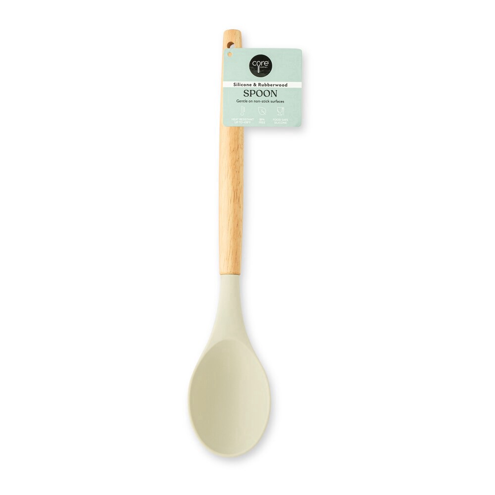 slide 3 of 3, Core Kitchen Silicone Spoon - Beige, 1 ct
