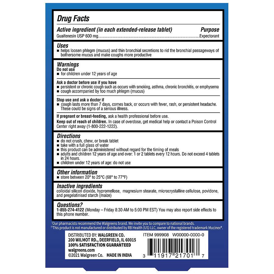 slide 2 of 3, Walgreens 12 Hour Mucus Relief ER Tablets, 100 ct