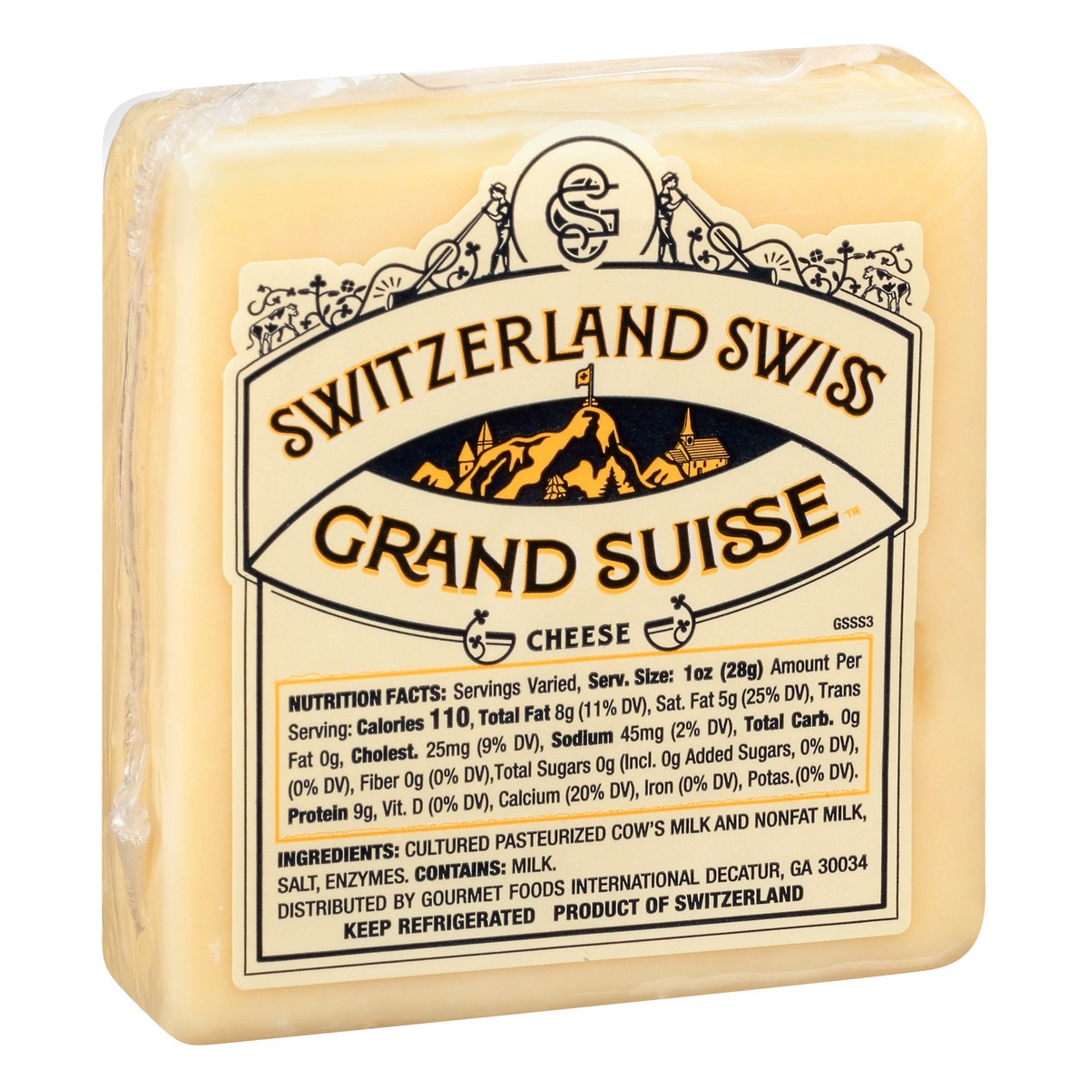 slide 9 of 9, Grand Suisse Cheese, 8 oz