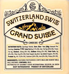Grand Suisse Cheese, Switzerland Swiss