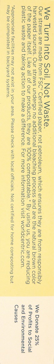 slide 3 of 9, World Centric Kraft Paper Straws 50 count Box, 50 ct