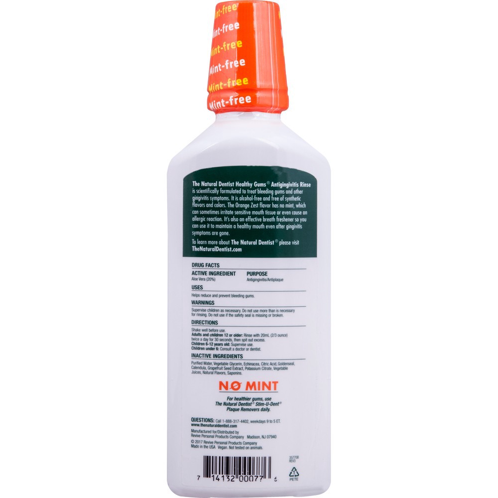 slide 2 of 2, The Natural Dentist Orange Zest Anti-Gingivitis Rinse, 16.9 fl oz