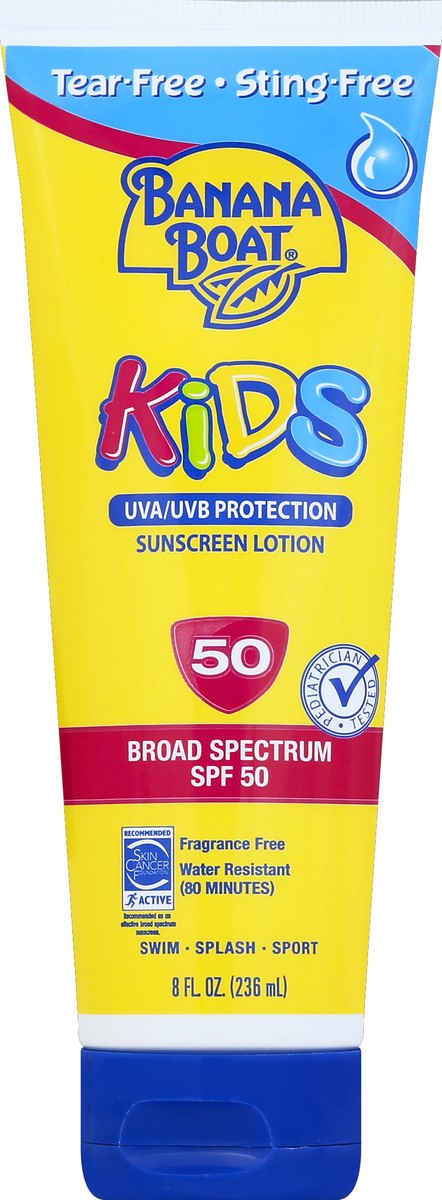 slide 2 of 2, Banana Boat Kids Tear Free Sunscreen Lotion - SPF 50, 8 oz