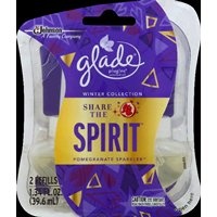 slide 1 of 1, Glade Winter Collection PlugIns Scented Oil Refill Pomegranate Sparkler, 2 ct; 0.67 fl oz