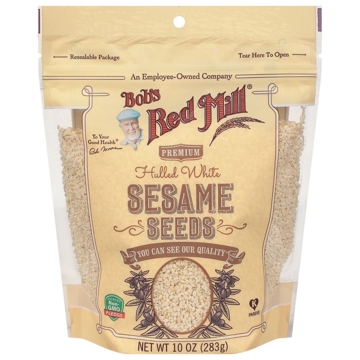 slide 1 of 9, Bob's Red Mill Premium Hulled White Sesame Seeds 10 oz, 10 oz