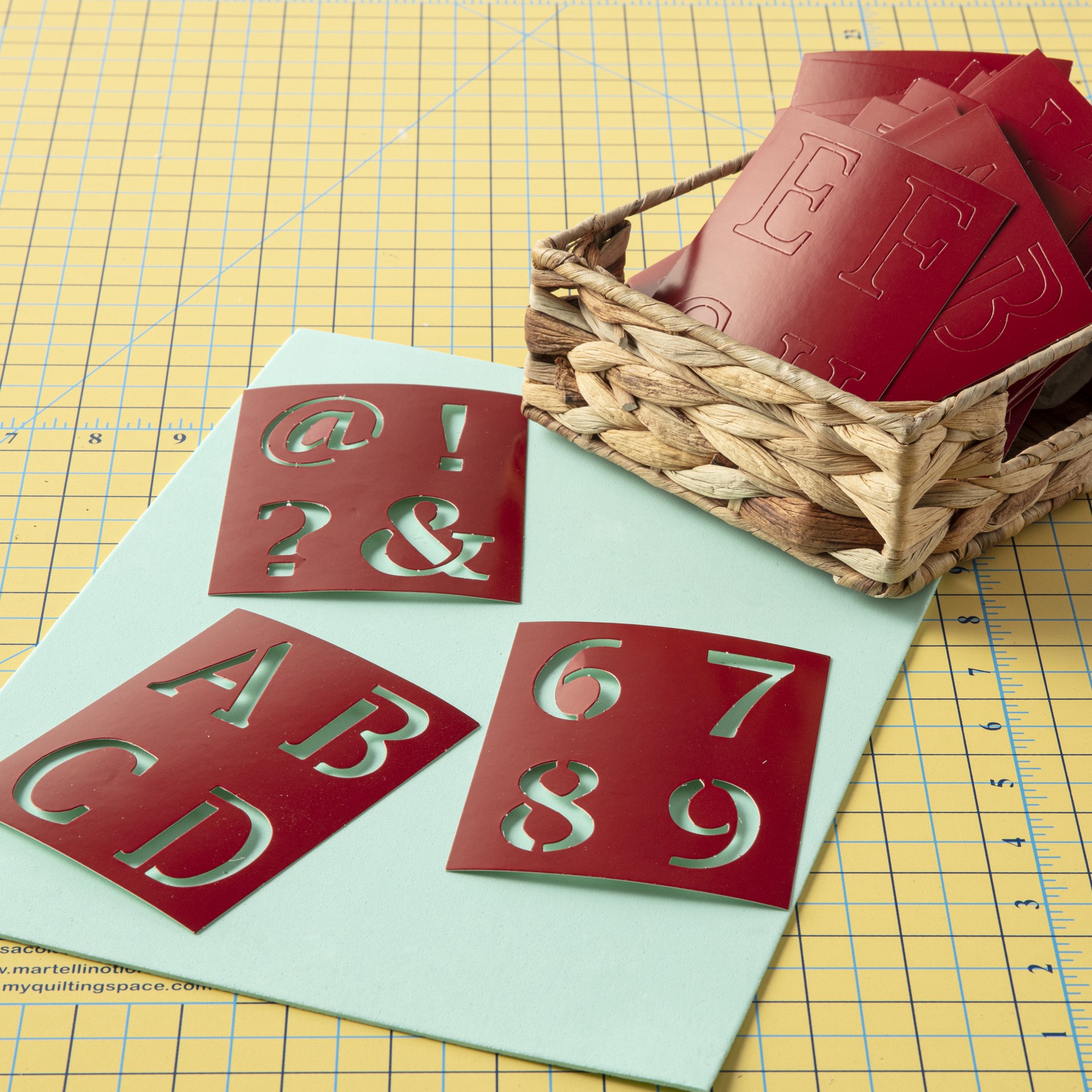 slide 2 of 3, 1.5" Old School Alphabet Stencils By Craft Smart, 1.5 in