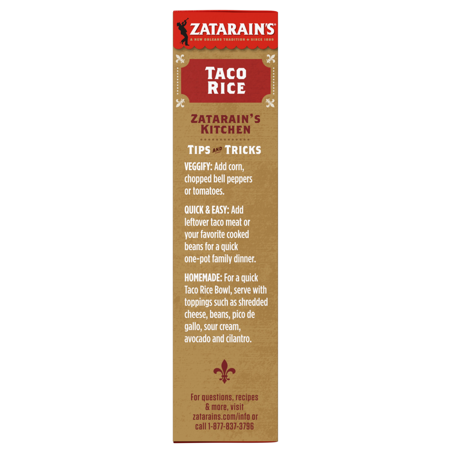 slide 4 of 8, Zatarain's Rice Mix - Taco, 6.9 oz, 6.9 oz