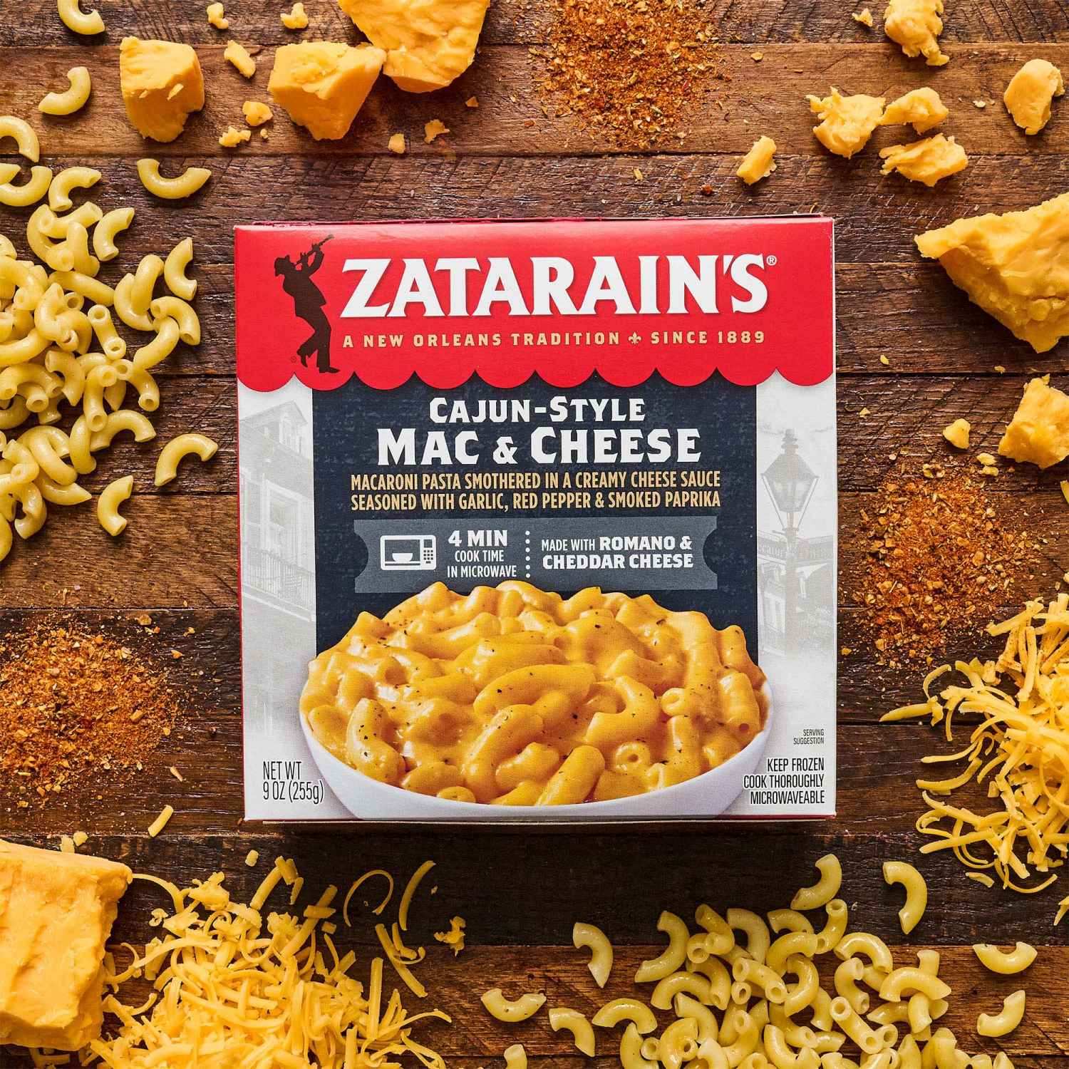 slide 7 of 7, Zatarain's Cajun-Style Mac & Cheese, 9.0 oz, 9 oz