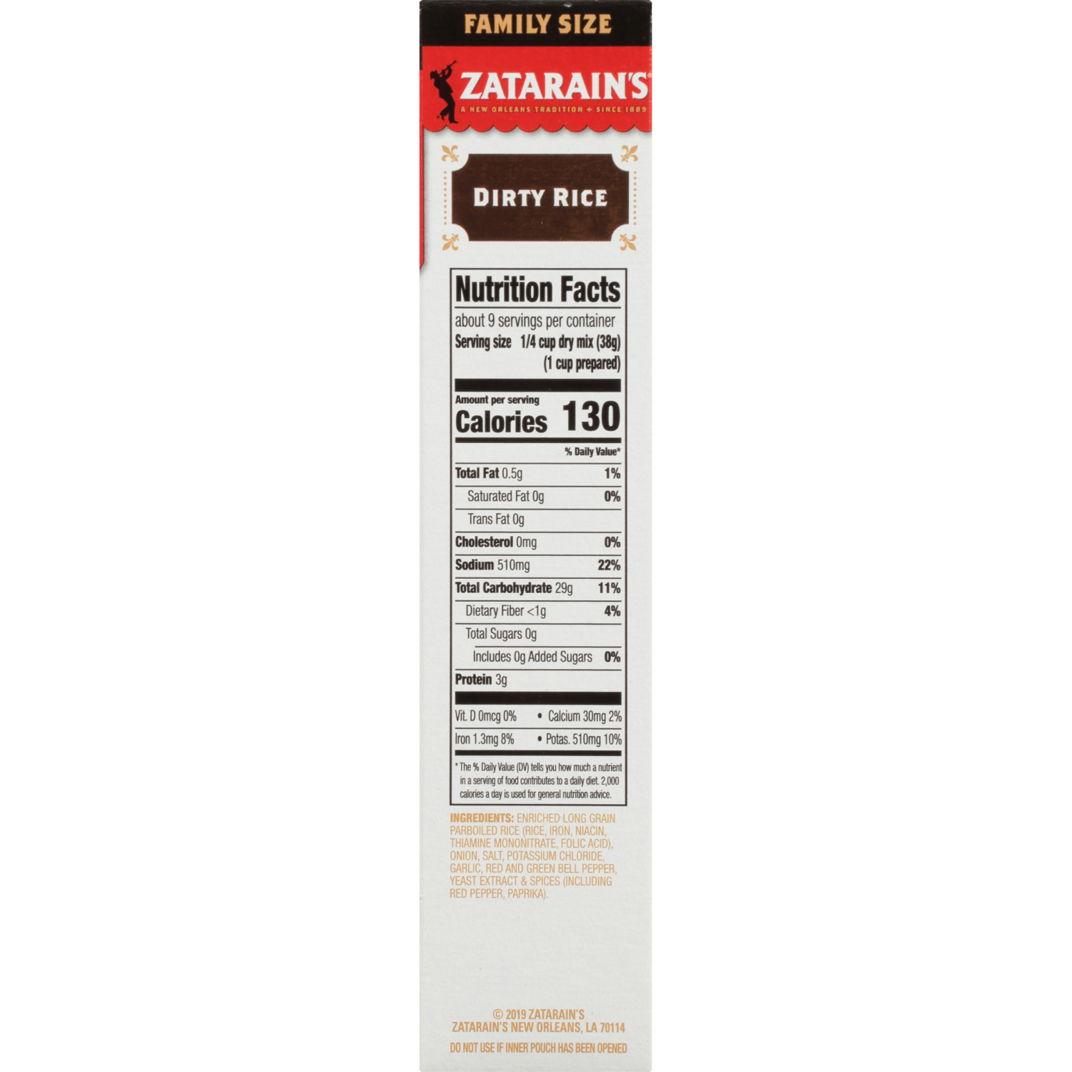 slide 3 of 3, Zatarain's Dirty Rice Mix - Family Size, 12 oz, 12 oz
