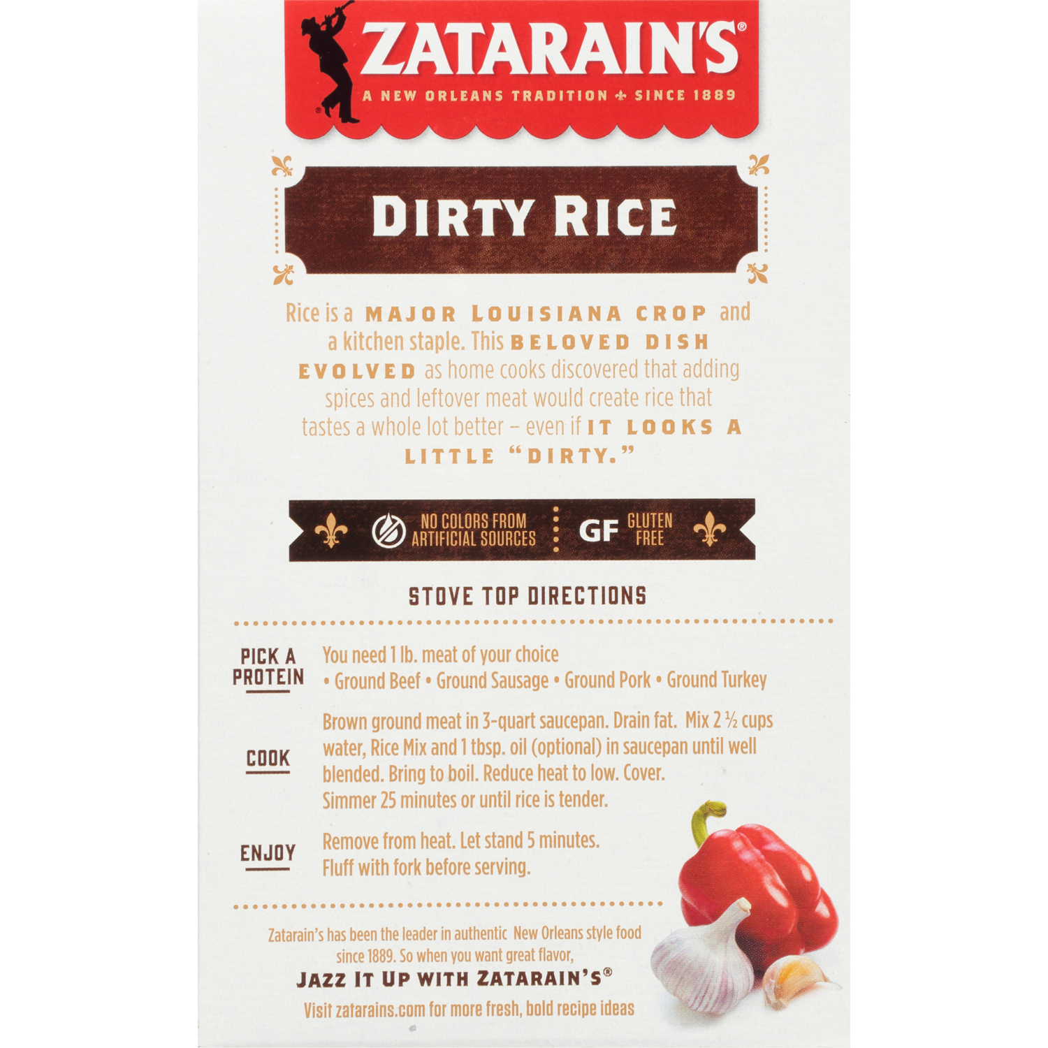 slide 2 of 6, Zatarain's Dirty Rice Mix, 8 oz, 8 oz