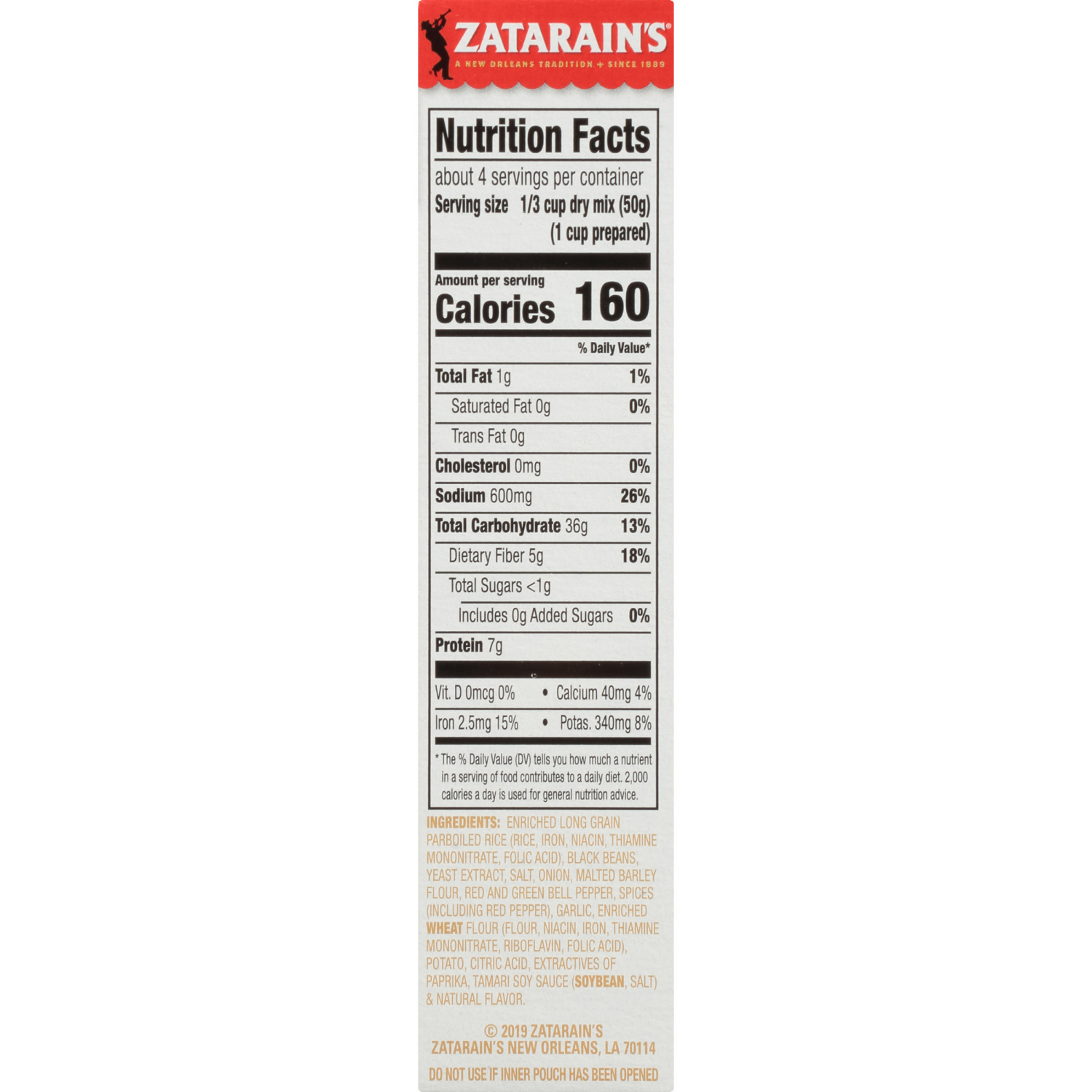 slide 3 of 6, Zatarain's Black Beans & Rice, 7 oz, 7 oz