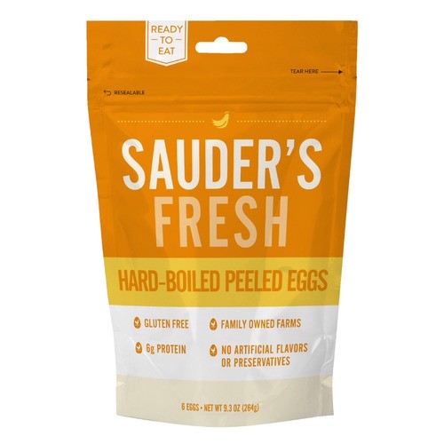 slide 1 of 1, Sauder's Fresh hard boiled peeled eggs, 9.3 oz