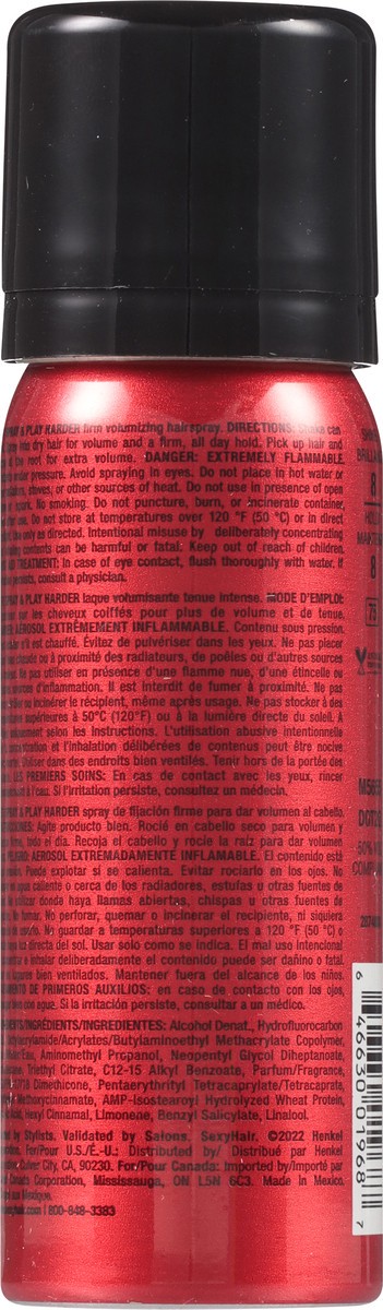slide 6 of 12, Sexy Hair Spray & Play Harder Firm Volumizing Hairspray Big 1.5 oz, 1.5 oz