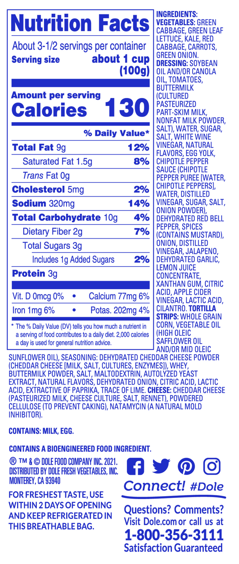 slide 25 of 29, Dole Chopped Chipotle & Cheddar Salad Kit, 12 oz, 12 oz