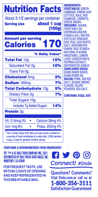 slide 8 of 29, Dole Salad Chopped Kit, Sunflower Crunch, 12.2 oz, 12.2 oz