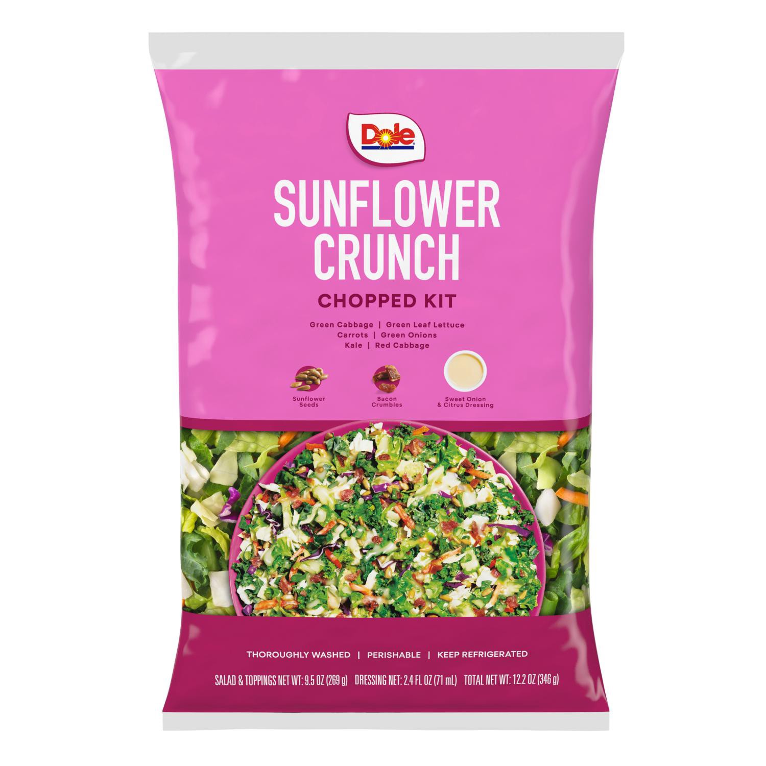 slide 1 of 8, Dole Salad Chopped Kit, Sunflower Crunch, 12.2 Oz, 12.2 oz
