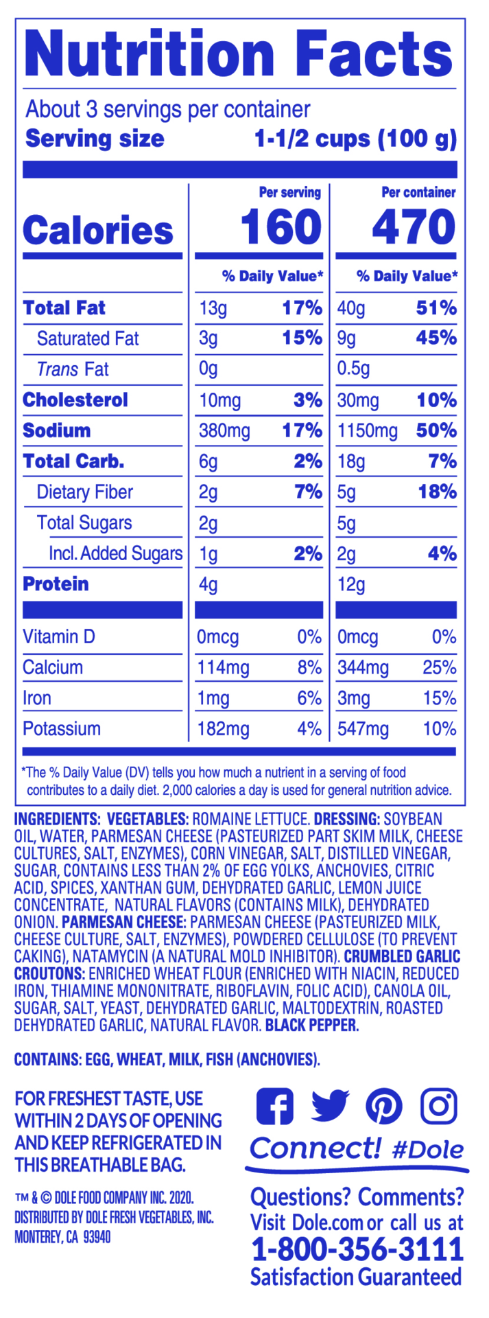 slide 28 of 29, Dole Salad Chopped Kit, Caesar, 10.6 oz, 10.6 oz