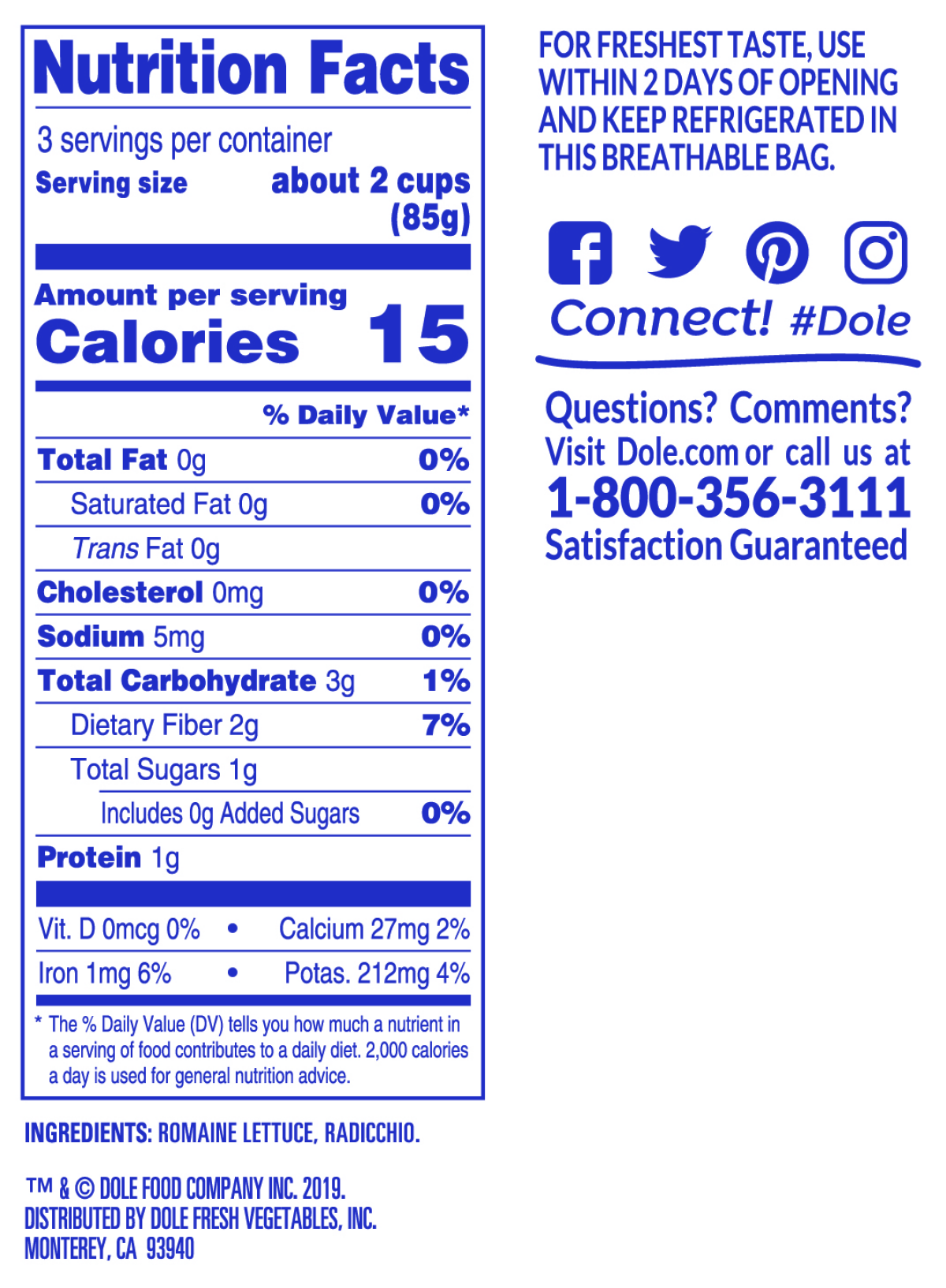 slide 5 of 13, Dole Salad Italian Blend, 9 oz, 9 oz