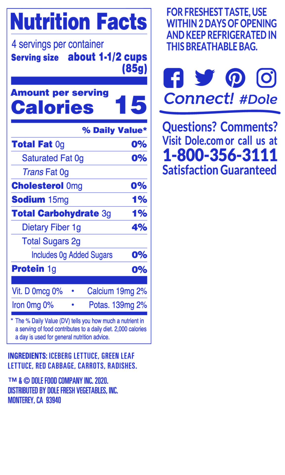 slide 4 of 4, Dole American Blend, 12 oz
