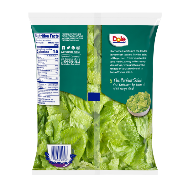 slide 6 of 13, Dole Salad, Hearts of Romaine Lettuce, 9 oz, 9 oz