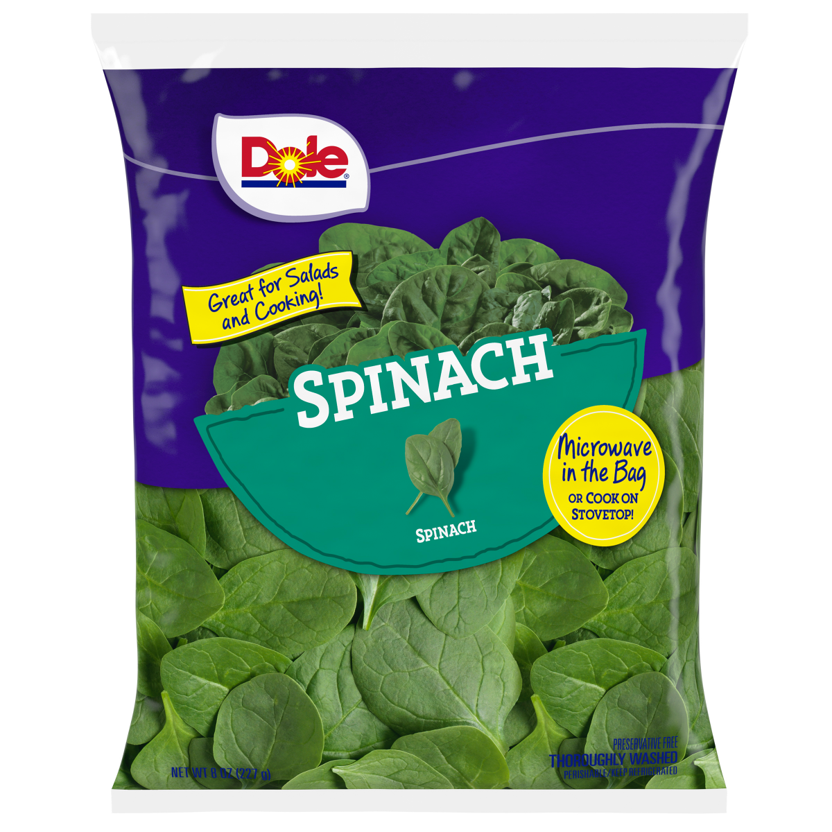 slide 6 of 13, Dole Salad Spinach, 8 oz, 8 oz