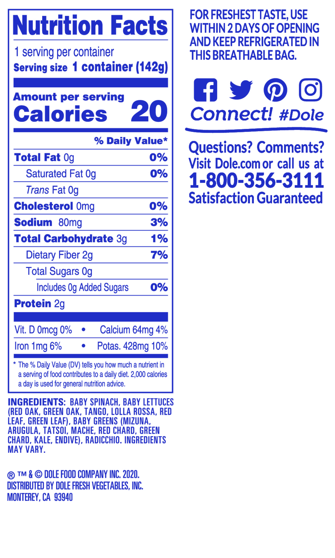 slide 4 of 4, Dole 50-50 Salad 5 oz, 5 oz