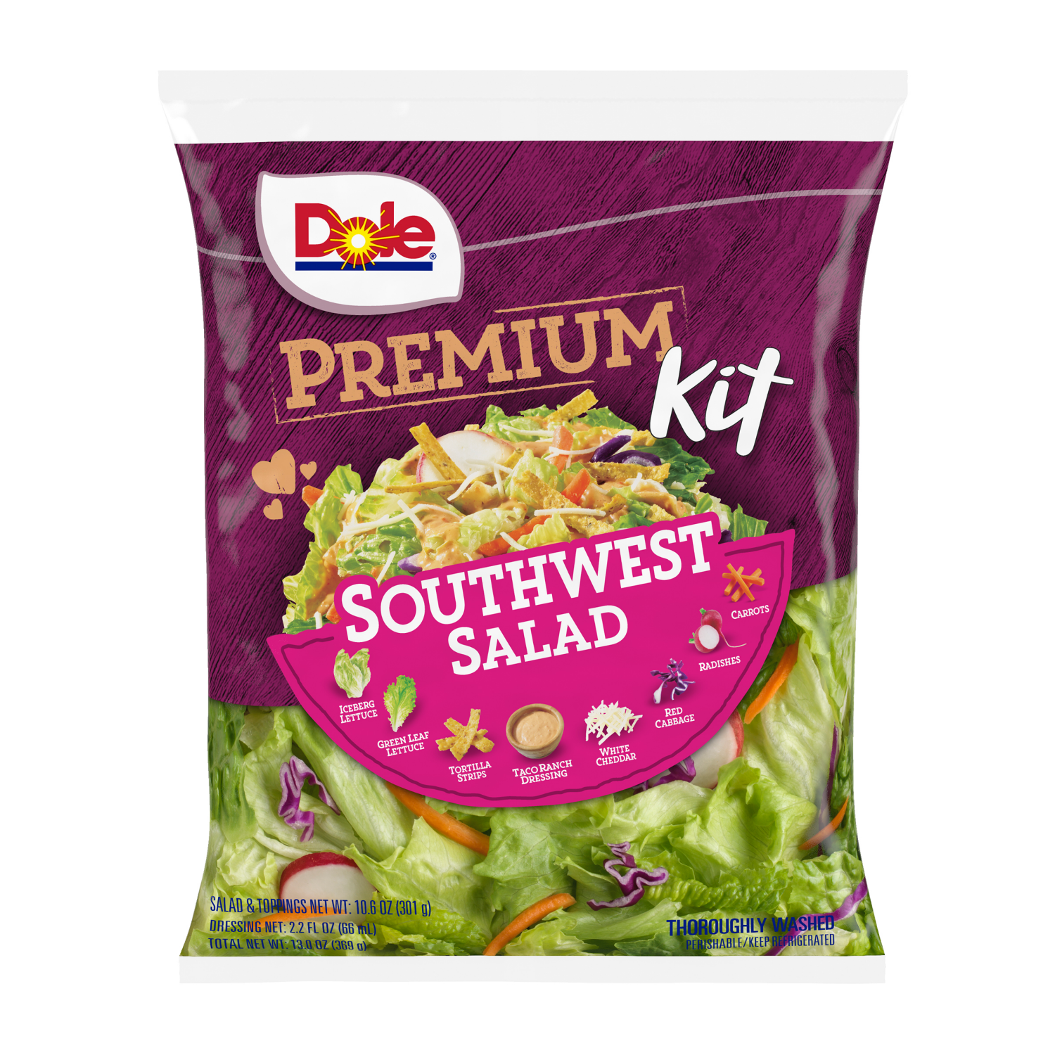 slide 1 of 2, Dole Southwest Salad Premium Salad Kit, 13.0oz, 13 oz