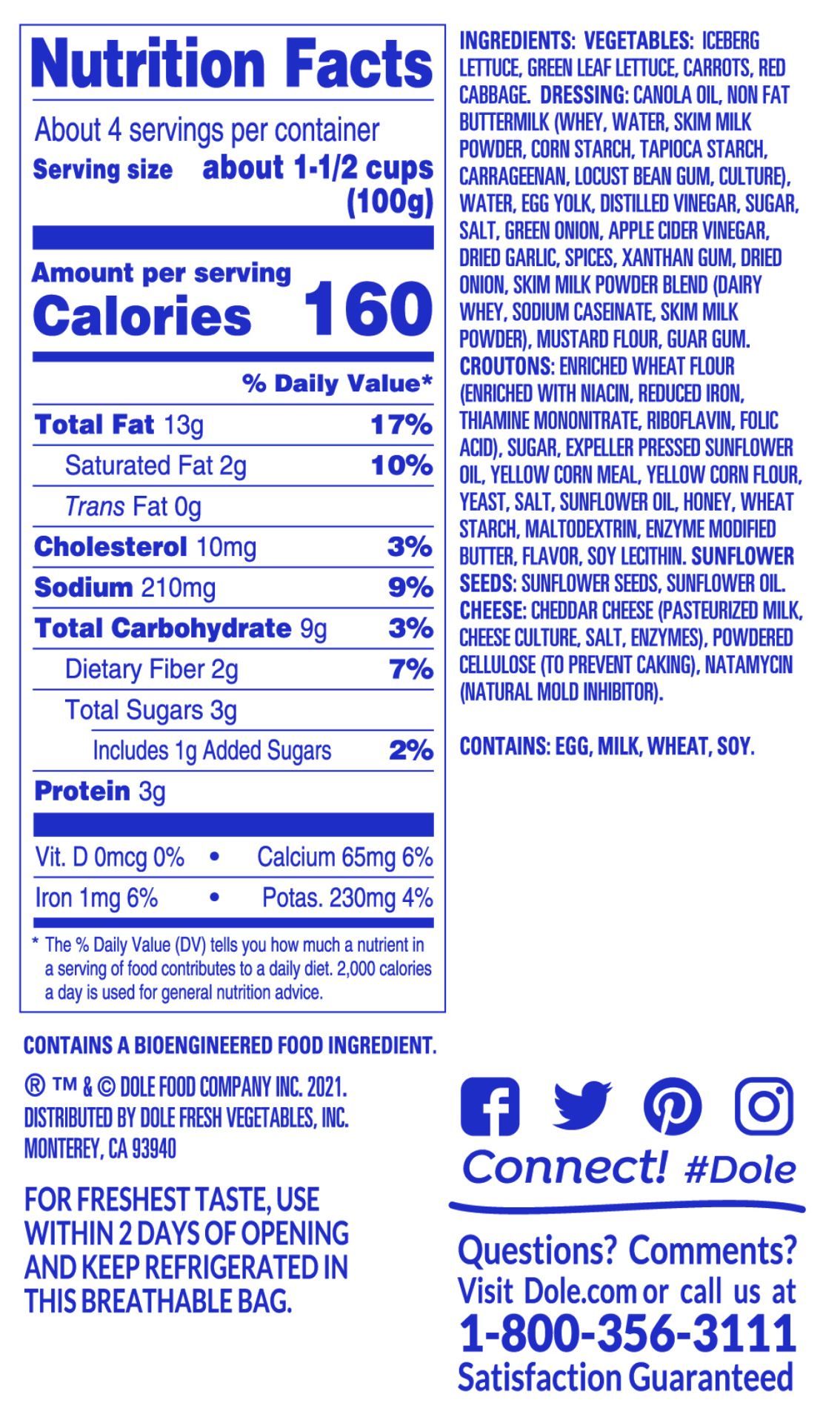 slide 13 of 13, Dole Salad Premium Kit, Country Ranch, 13.25 oz, 13.25 oz