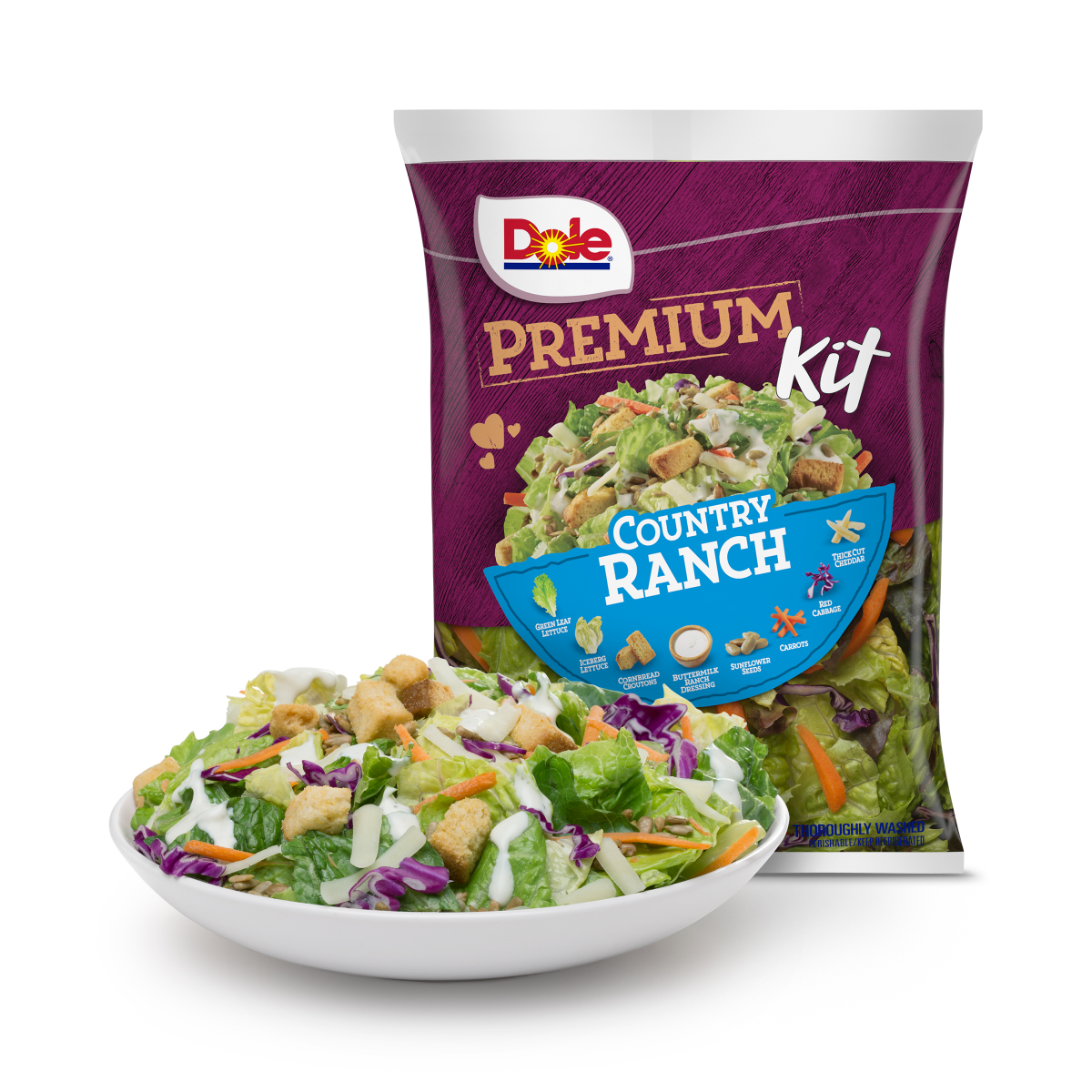 slide 1 of 13, Dole Salad Premium Kit, Country Ranch, 13.25 oz, 13.25 oz